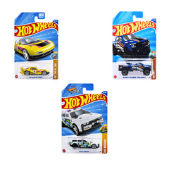Hot Wheels Mainline Series 3 Car Combo Pack Including Models - Mazda RX7, Chevy Silverado & Track Dwagon For Kids and Collectors