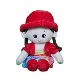 Play Hour Rag Doll Plush Soft Toy Wearing Red Cap for Ages 3 Years and Up, 45cm