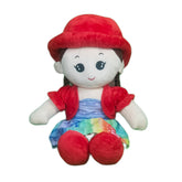 Play Hour Rag Doll Plush Soft Toy Wearing Red Cap for Ages 3 Years and Up, 60cm