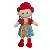 Play Hour Rag Doll Plush Soft Toy Wearing Yellow Red for Ages 3 Years and Up, 90cm