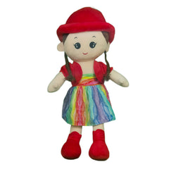 Play Hour Rag Doll Plush Soft Toy Wearing Yellow Red for Ages 3 Years and Up, 90cm
