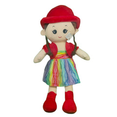 Play Hour Rag Doll Plush Soft Toy Wearing Yellow Red for Ages 3 Years and Up, 90cm