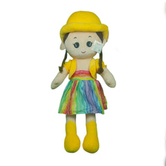 Play Hour Rag Doll Plush Soft Toy Wearing Yellow Cap for Ages 3 Years and Up, 90cm