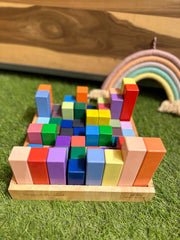 Kiddies Kingdom Stepped Pyramid Wooden Blocks For Beginners