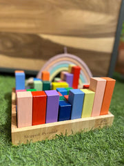 Kiddies Kingdom Stepped Pyramid Wooden Blocks For Beginners