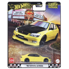 Hot Wheels Premium Boulevard 98 Toyota Altezza 1:64 Scale Sports Car with Full Metal Body Construction & Real Riders Tires for Collectors