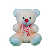 Play Hour Wonder Teddy Bear Plush Soft Toy with Bow for Ages 3 Years and Up - Cream, 30cm