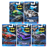 Hot Wheels 2026 DC Comics Batman-Themed Silver Celebration Series 1:64 Scale - Set Of 5 Cars
