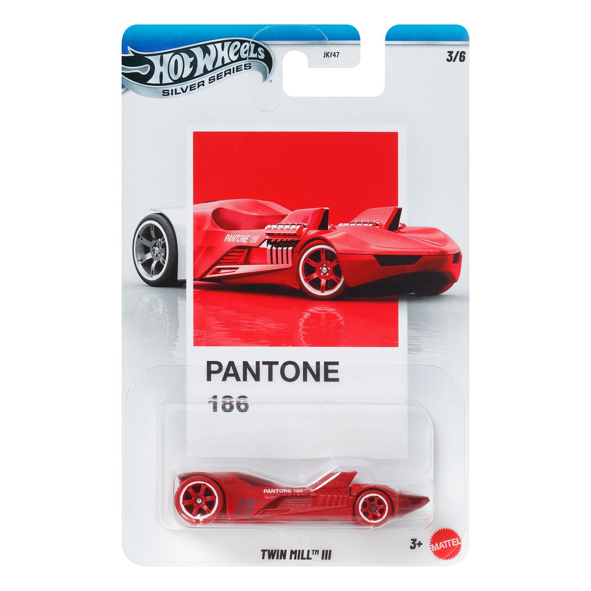 Hot Wheels 2026 Pantone Collection Silver Celebration Series 1:64 Scale Twin Mill-III Featuring Classic Colors & Artistic Packaging for Collectors
