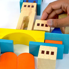 Kiddies Kingdom Mini Builder Pack Wooden Blocks For Ages 3 and Above