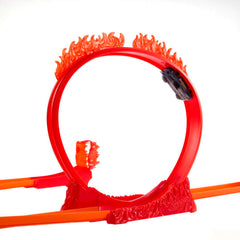 Hot Wheels Fire-themed Track Building Set with Track Set And 1 Hot Wheels Car for Ages 4+