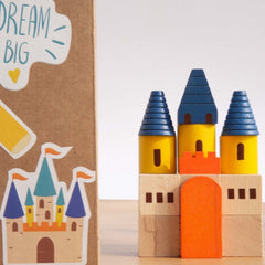 Kiddies Kingdom Mini Builder Pack Wooden Blocks For Ages 3 and Above