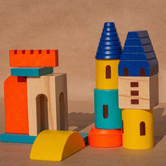 Kiddies Kingdom Mini Builder Pack Wooden Blocks For Ages 3 and Above