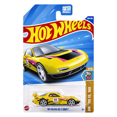 Hot Wheels Mainline Series 3 Car Combo Pack Including Models - Mazda RX7, Chevy Silverado & Track Dwagon For Kids and Collectors