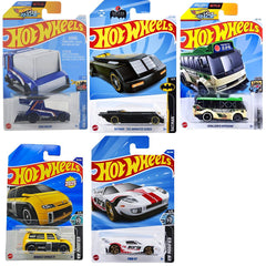 Hot Wheels Basic Car Pack of 5 (J Case) Wave Two Mainlines for Collectors