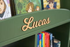 Kiddies Kingdom Montessori Bookshelf-Green Organisers For Ages 3 and Above
