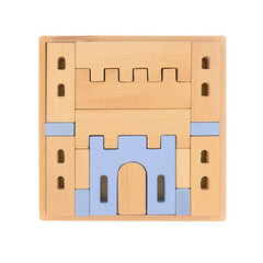 Kiddies Kingdom 15 piece Classical Castle Set Wooden Blocks For Ages 3 and Above