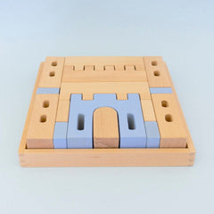Kiddies Kingdom 15 piece Classical Castle Set Wooden Blocks For Ages 3 and Above