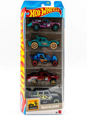 Hot Wheels 5 Car Gift Pack - Baja Blazers Pack Of 5 For Kids & Collectors