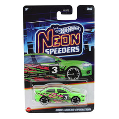 Hot Wheels Neon Speeder 2025 Edition 1:64 Scale 2008 Lancer Evolution Die-Cast Vehicles For Ages 3+