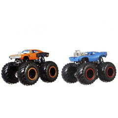 Hot Wheels Monster Trucks 1:64 Scale Demo Doubles 2 Pack Collection, Dodge Charger R/T Vs Rodger Dodger