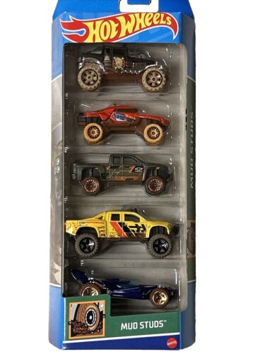 Hot Wheels 5 Car Gift Pack - Mud Studs Pack Of 5 For Kids & Collectors