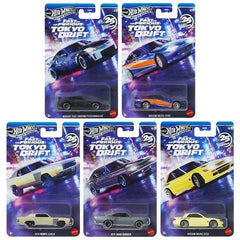 Hot Wheels 2026 Premium Fast & Furious Tokyo Drift Silver Series Die-Cast Car 1:64 Scale - Set Of 5 Cars