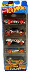 Hot Wheels 5 Car Gift Pack - HW Track Builder Pack of 5 For Kids & Collectors