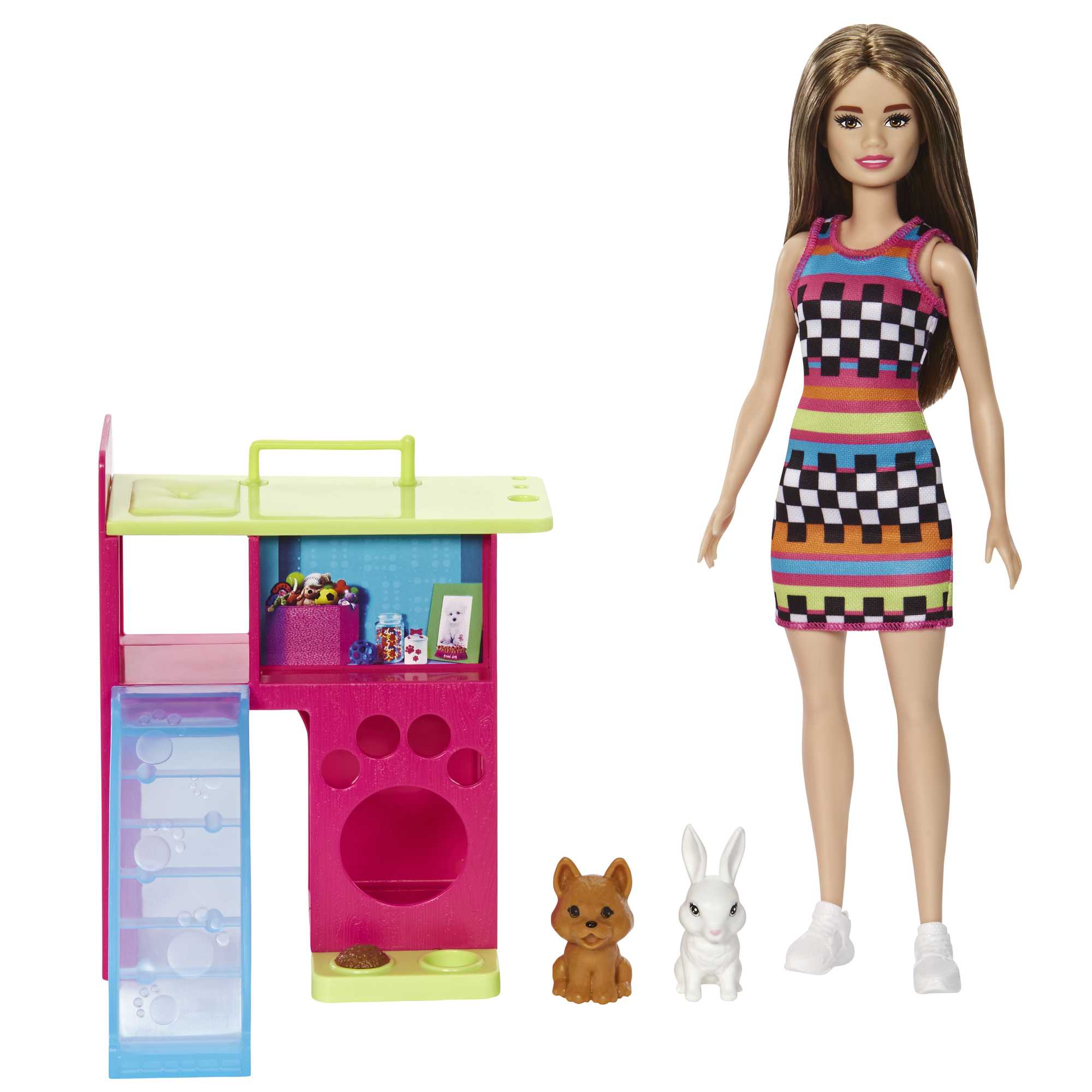 Buy Barbie Doll and Pet Playhouse with Pets Playset for Kids Ages 3+ Online at Best Price in India