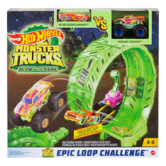 Hot Wheels Monster Trucks Glow-In-the Dark Epic Loop Challenge Playset for Ages 4+