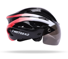 EMotorad Slipstream helmet - Adjustable Cycle Helmet with Front and Back LED Safety Light for Ages 12 Years and Above