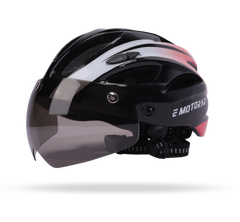 EMotorad Slipstream helmet - Adjustable Cycle Helmet with Front and Back LED Safety Light for Ages 12 Years and Above