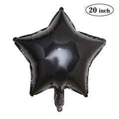 PartyCorp 20 Inch Black Star Foil Balloon, 1 pc