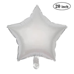 PartyCorp 20 Inch White Star Foil Balloon, 1 pc
