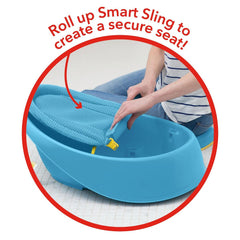 Skip Hop Moby Smart Sling 3 Stage Tub Blue - Bath Tub For Ages 0-3 Years