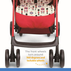 Joie Aire Lite Soldier Red - Stroller With Automatic Fold for Ages 0-3 Years