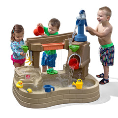 Step2 Pump & Splash Discovery Pond Water Table Outdoor Water Toy with Water Pump, Brown - FunCorp India