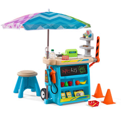 Step2 Stop & Go Market Kids Pretend Play Store & Toll Booth with Toy Cash Register, Blue - FunCorp India