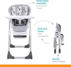 Joie Mimzy 2 in 1 High Chair Logan - Portable Booster Seat For Ages 0-3 Years