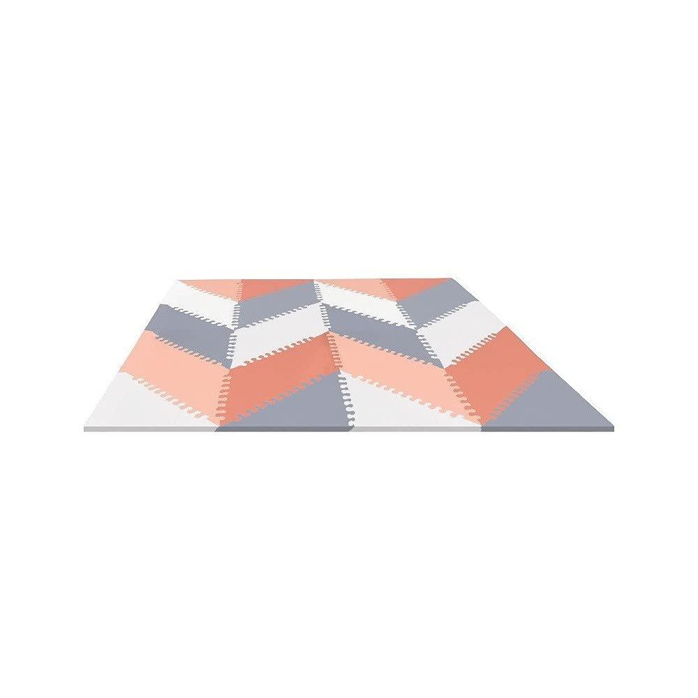 Skip Hop Playspot Geo Playgym & Mats Grey-Peach - Playmats For Ages 0-2 Years