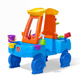 Step2 Car Wash Splash Center Kids Outdoor Water Table Toy for Toddlers, Blue/Orange - FunCorp India