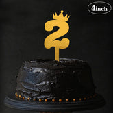 PartyCorp Gold Acrylic Number Two Digit 4 Inch Cake Topper,1 Piece
