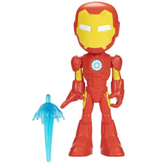 Marvel Spidey and His Amazing Friends Supersized 9-Inch Iron Man Action Figure for Kids Ages 3 and Up
