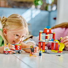 LEGO City Fire Station and Fire Engine Building Kit For Ages 4+