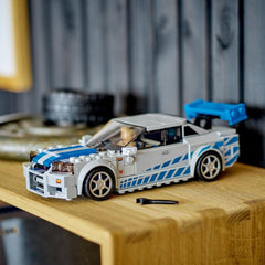 LEGO Speed Champions 2 Fast 2 Furious Nissan Skyline GT-R (R34) Building Kit For Ages 9+