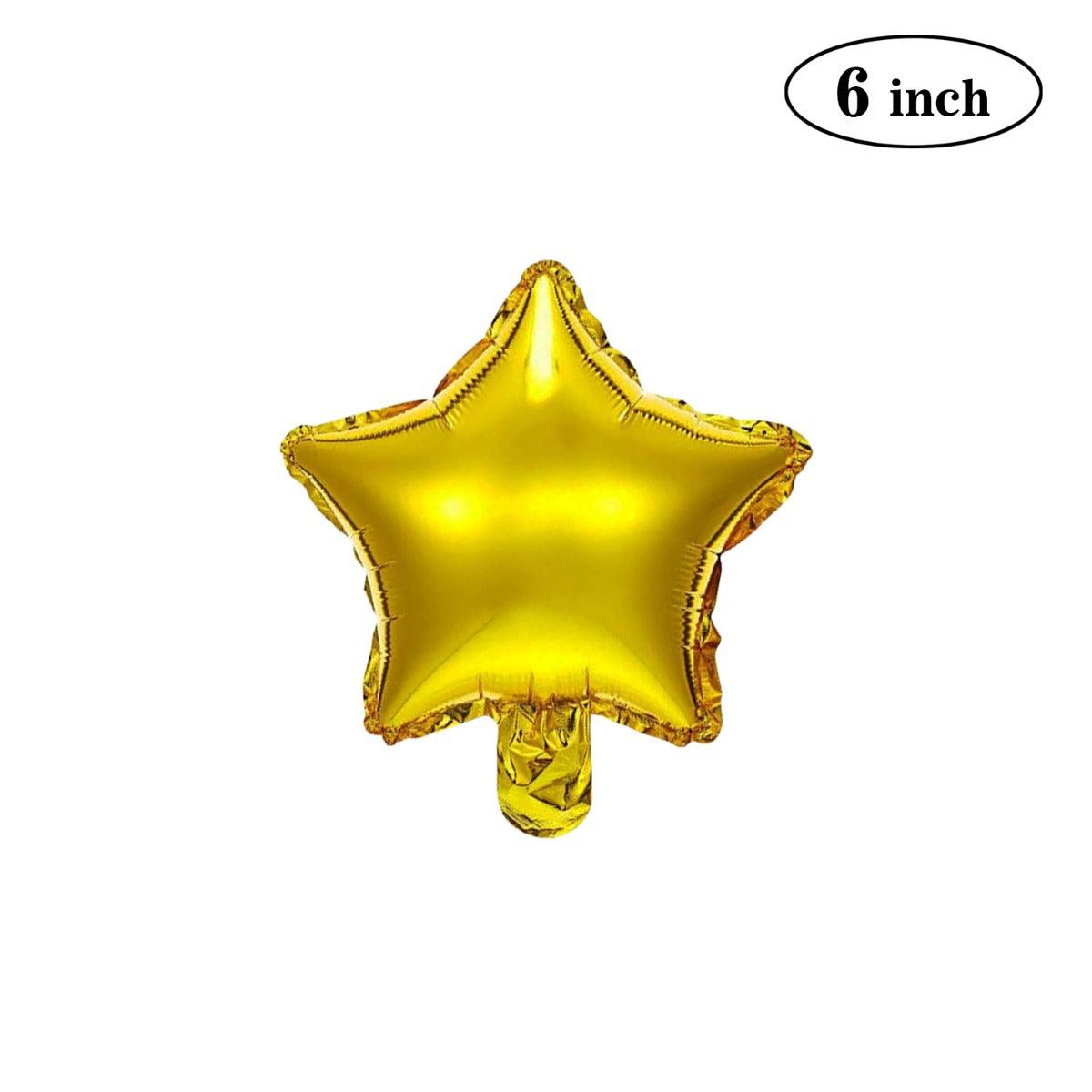 PartyCorp 6 Inch Gold Star Foil Balloon, 1 pc