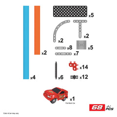 Playzu Track Champion – 68pcs Four 360 Degree Loops Racing Track Game with Building Block Sets