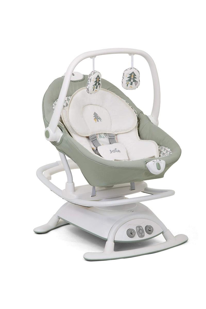 Joie Sansa 2 in1 Electric Swing Wild Island - Rocker and Bouncer with Three Position Recline for Toddler Ages 0-1 Years