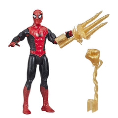Marvel Spider-Man No Way Home Mystery Web Gear Upgraded Black and Red Suit Spider-Man Action Figure for Kids Ages 4 and Up