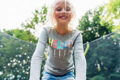 Plum 8ft Junior Trampoline and Enclosure with Safety Net - Indoor & Outdoor Trampoline for Ages 6-12 Years